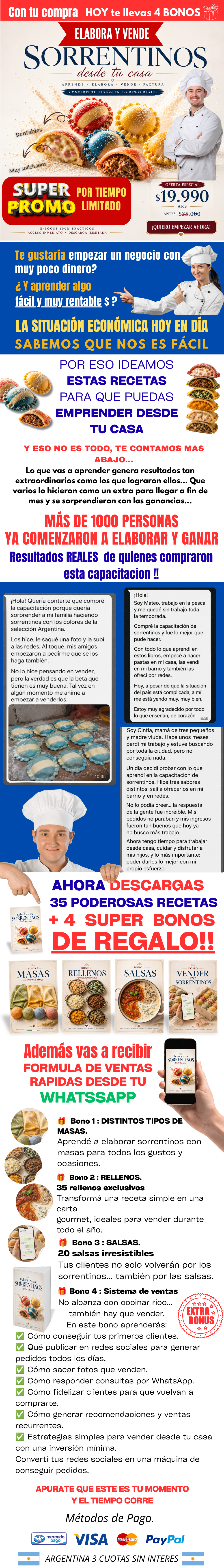 APRENDE A ELABORAR SORRENTINOS GOURMET Y CONVERTÍ TU COCINA EN UN NEGOCIO RENTABLE.