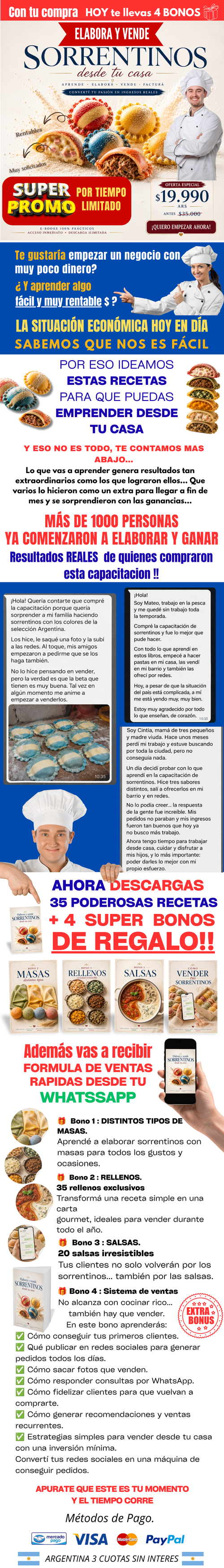 APRENDE A ELABORAR SORRENTINOS GOURMET Y CONVERTÍ TU COCINA EN UN NEGOCIO RENTABLE.